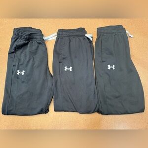 LOT OF 3: Under Armour Boys' Brawler 2.0 Tapered Pants - Size M